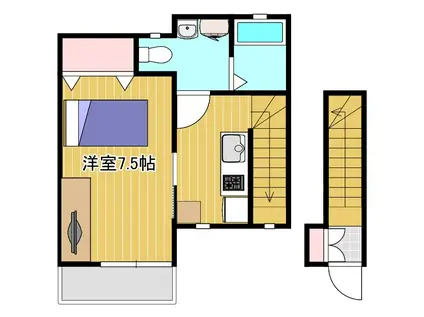 ラウレアI(1K/2階)の間取り写真