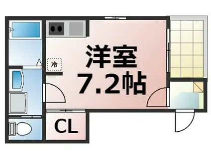 ハーモニーテラス中本II(ワンルーム/1階)の間取り写真