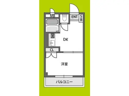 アベノ池田マンション(1DK/1階)の間取り写真