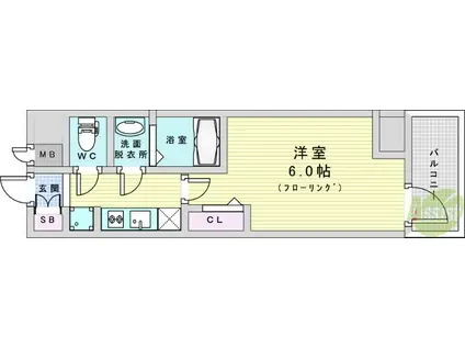 プレサンス塚本ベラビィ(1K/8階)の間取り写真