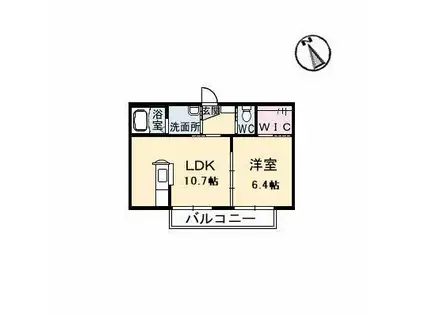 シャーメゾン琴芝台(1LDK/1階)の間取り写真