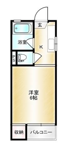 トロクト(1K/2階)の間取り写真