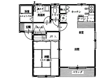 ハイツアゲイン(1LDK/1階)の間取り写真