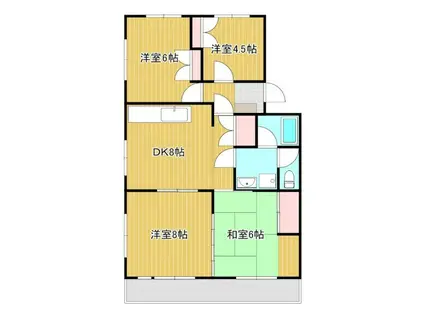 レジデンス藤(4DK/2階)の間取り写真