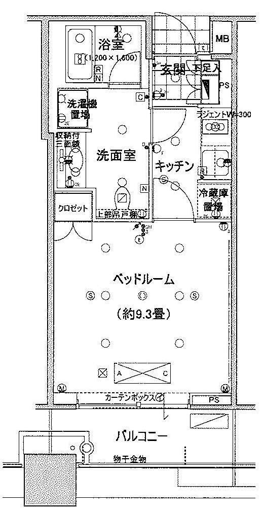 ステーションガーデンタワー(1K/11階)の間取り写真
