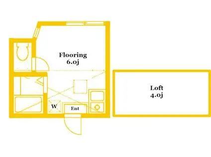 ユナイト衣笠セブリアン(ワンルーム/2階)の間取り写真