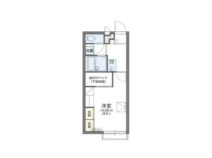 レオパレスおいし(1K/2階)の間取り写真