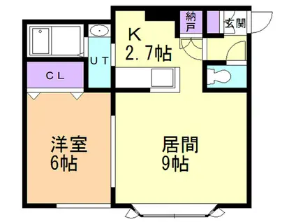 グレース美園(1LDK/2階)の間取り写真
