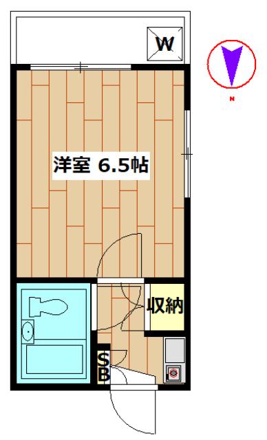ブードアール吉瀬(1K/3階)の間取り写真