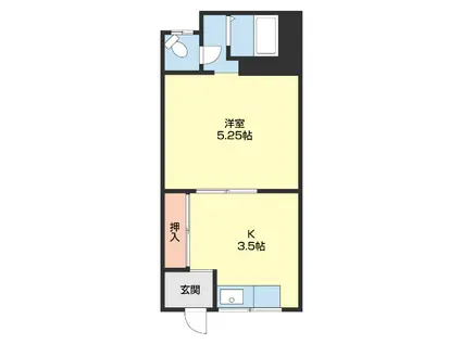 コーポ湊I(1K/2階)の間取り写真