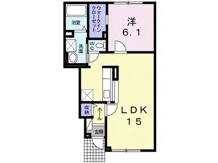 VESSEL HILLSI(1LDK/1階)の間取り写真