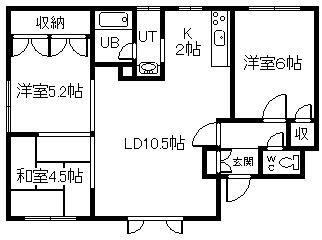 ハイムミヤコシ(3LDK/2階)の間取り写真