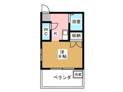 ダルマビル(ワンルーム/2階)の間取り写真