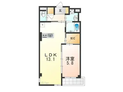N.MAISON(1LDK/1階)の間取り写真