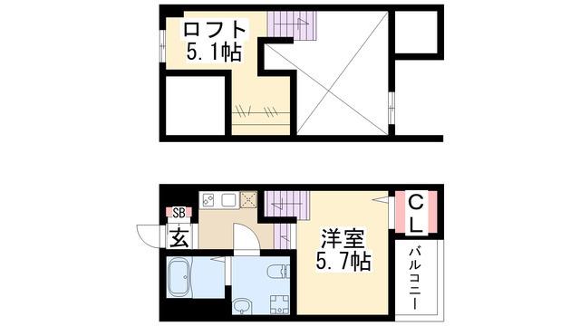ST ZUCCA(ワンルーム/1階)の間取り写真