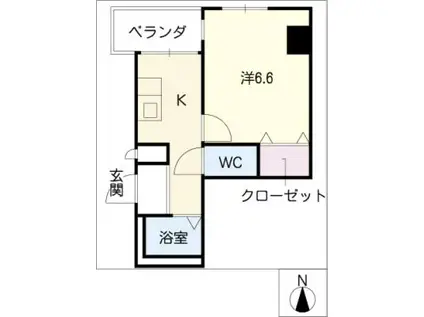 ソフィア(1K/7階)の間取り写真