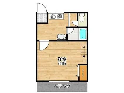 サウンドグレース パート3(1K/3階)の間取り写真