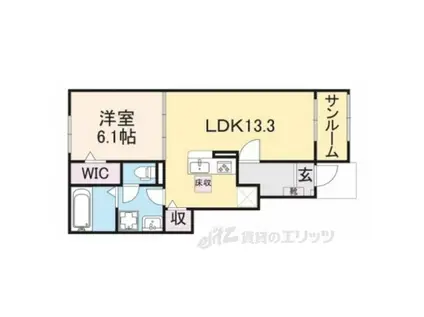 グラン・サフィールⅠ(1LDK/1階)の間取り写真