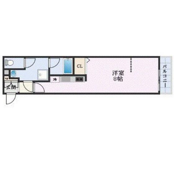 BRANCHE宇品(ワンルーム/2階)の間取り写真