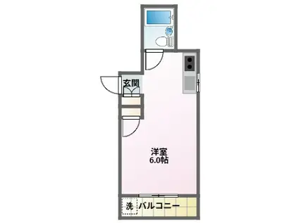 住吉パレス(ワンルーム/1階)の間取り写真
