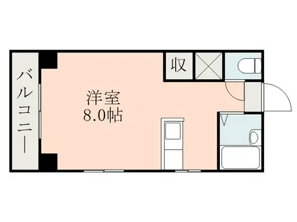 オークビラ上之園(ワンルーム/4階)の間取り写真