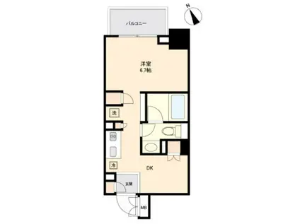 プライマル杉並方南町(ワンルーム/4階)の間取り写真