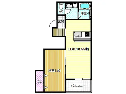FSTYLE柏原上市(1LDK/2階)の間取り写真