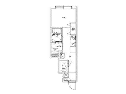 ソルナクレイシア荻窪III(ワンルーム/1階)の間取り写真