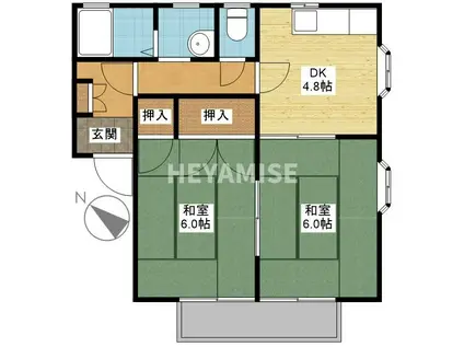 ITS FACE(2K/2階)の間取り写真