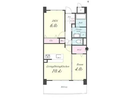 フレア プレイス(2LDK/2階)の間取り写真