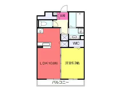 SAKULAII(1LDK/3階)の間取り写真