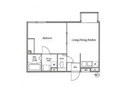 LEGALAND 下北沢(1LDK/4階)の間取り写真