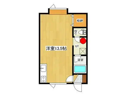 すどうハイツ1(ワンルーム/2階)の間取り写真