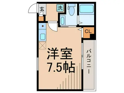 カサフエンテ北沢(ワンルーム/1階)の間取り写真