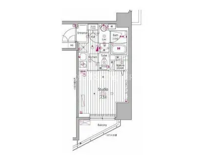 ガーラ・ステーション横濱関内(1K/7階)の間取り写真
