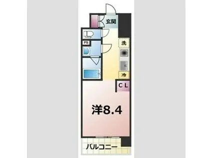 LA LUCE(ワンルーム/6階)の間取り写真