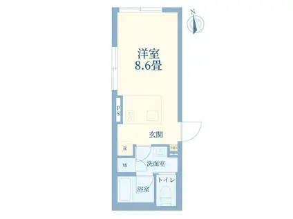 WIT三軒茶屋(ワンルーム/4階)の間取り写真