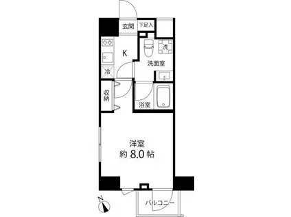 デルックス池袋(1K/6階)の間取り写真