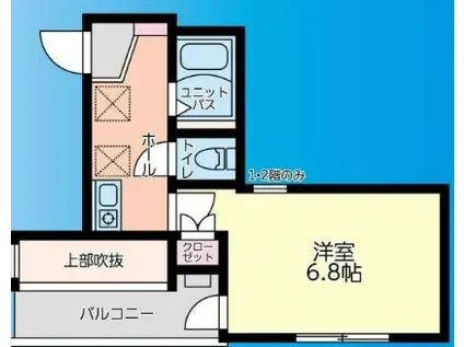 ライフアップ杉田(1K/1階)の間取り写真