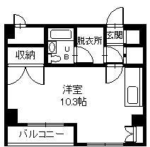 アネックスプラザ6条ビル(ワンルーム/3階)の間取り写真