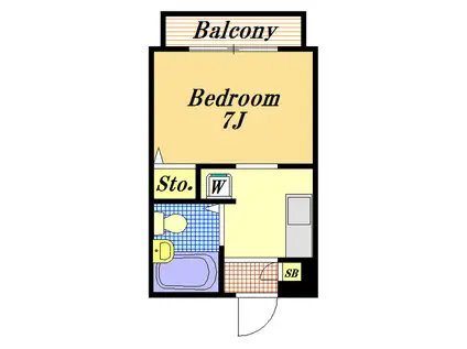 TWO STEP(1K/1階)の間取り写真