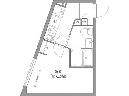 ANGEL KAFE(1K/2階)の間取り写真