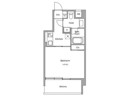 ヴォアラクテ西早稲田(1K/5階)の間取り写真