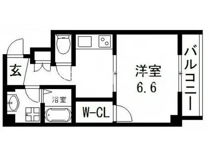 グランエクラ大今里南II(1K/9階)の間取り写真