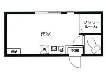 アーバンプレイス早稲田VI(ワンルーム/1階)の間取り写真