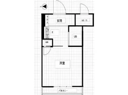 日神パレステージ亀戸第二(ワンルーム/3階)の間取り写真