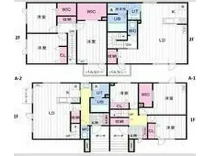 LEAFY FORET A棟(3LDK/1階)の間取り写真