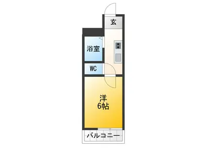 メゾン小林(1K/2階)の間取り写真