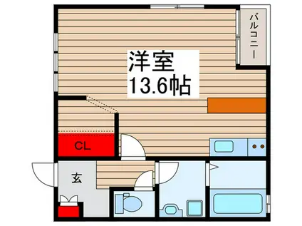 ダイワティアラ津田沼12(ワンルーム/2階)の間取り写真