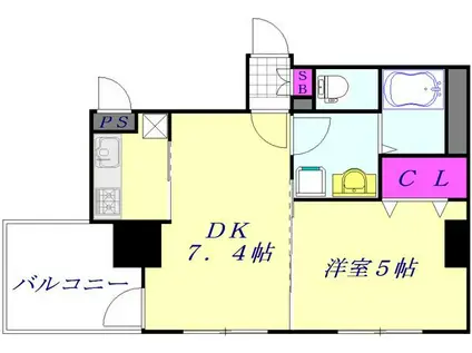リヴシティ西川口(1DK/8階)の間取り写真